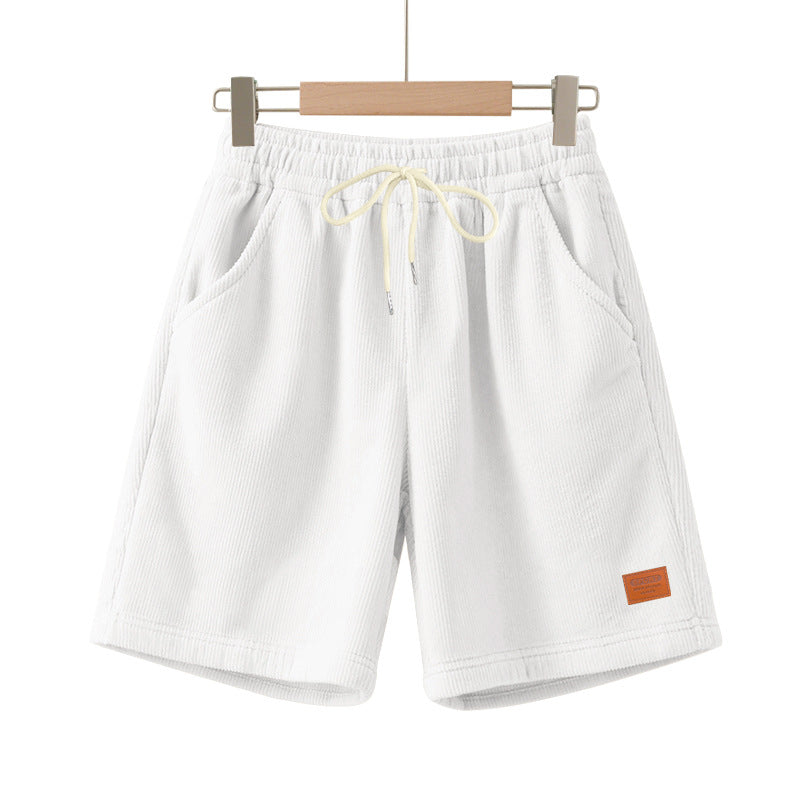 Herren nan lässige Bermudashorts aus feinstrukturiertem Baumwollmix mit elastischem Bund und Kordelzug Echo Archiv