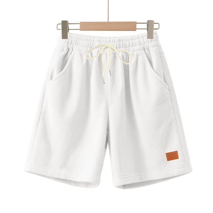Herren nan lässige Bermudashorts aus feinstrukturiertem Baumwollmix mit elastischem Bund und Kordelzug Echo Archiv