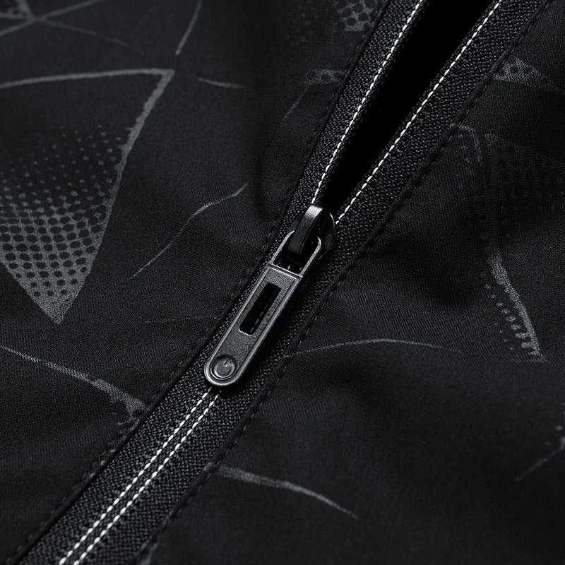 Herren modische Sweatjacke mit grafischem Muster Echoarchiv