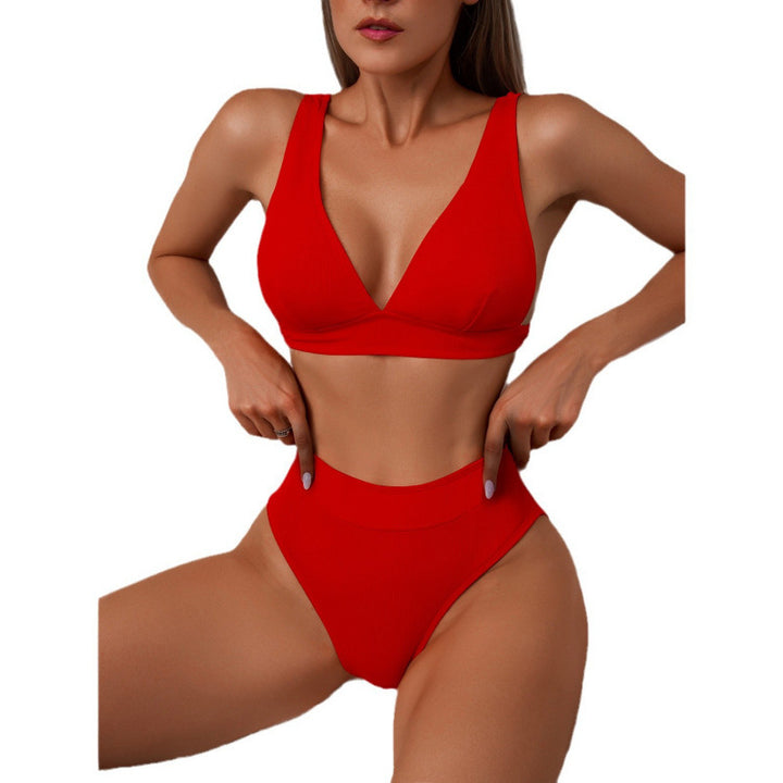 Damen Hoch geschnittener Bikini mit atmungsaktivem Oberteil und elastischem Bund Echo Archiv
