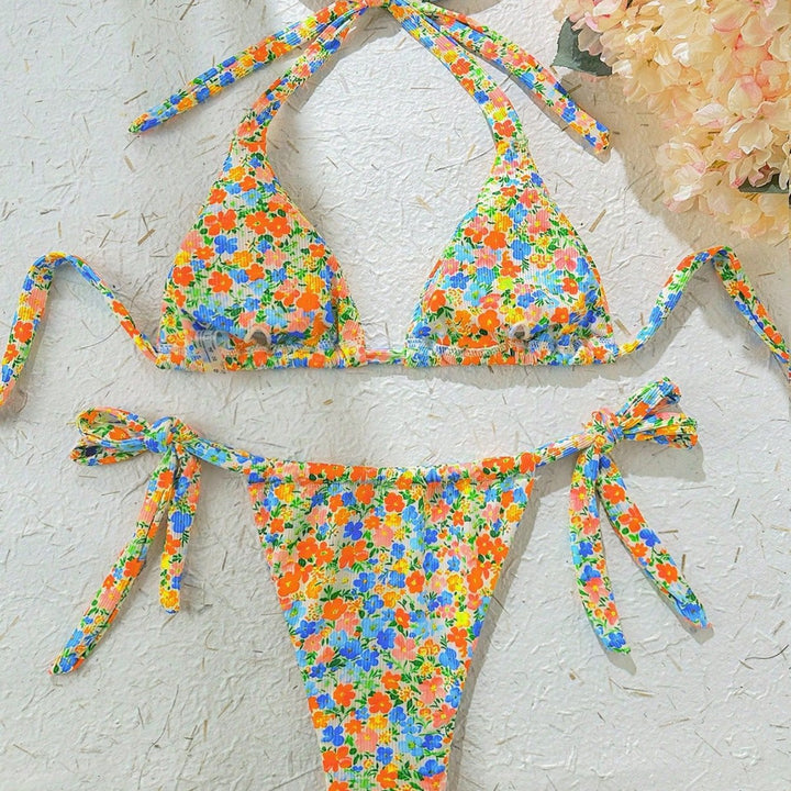 Damen Triangel-Bikini mit verspieltem Blumendesign Echo Archiv