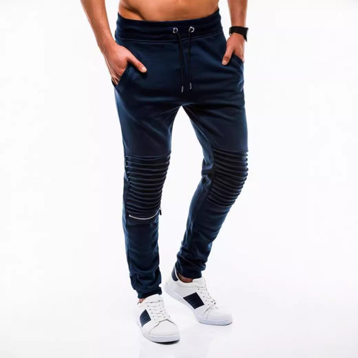 Herren Jogginghose mit modischem Rippdesign und elastischem Bund Echoarchiv
