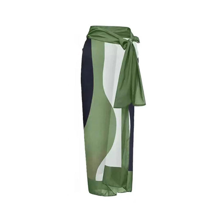 Damen Einteiler Badeanzug mit modernem Wellenmuster Echo Archiv