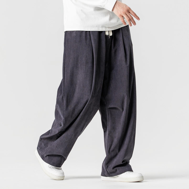 Herren nan weite Cordhose mit Tunnelzug, Bundfalten und relaxed Fit Echo Archiv