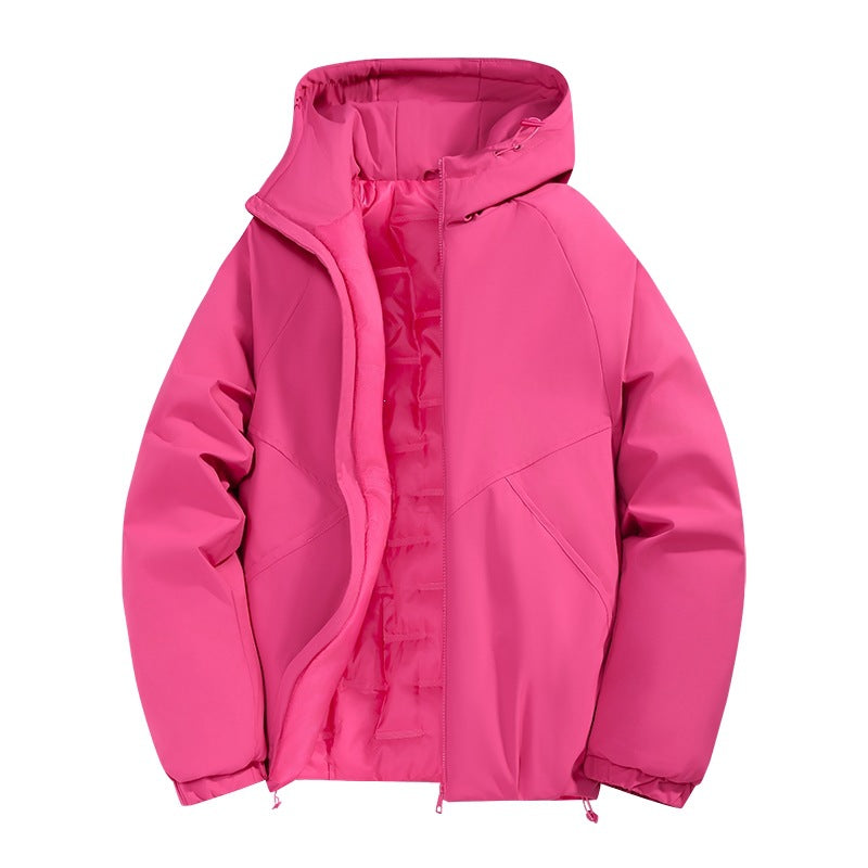 Herren Wattierte Übergangsjacke mit Kapuze, wind- und wasserabweisender Hülle & minimalistischer Stepp-Optik Echoarchiv