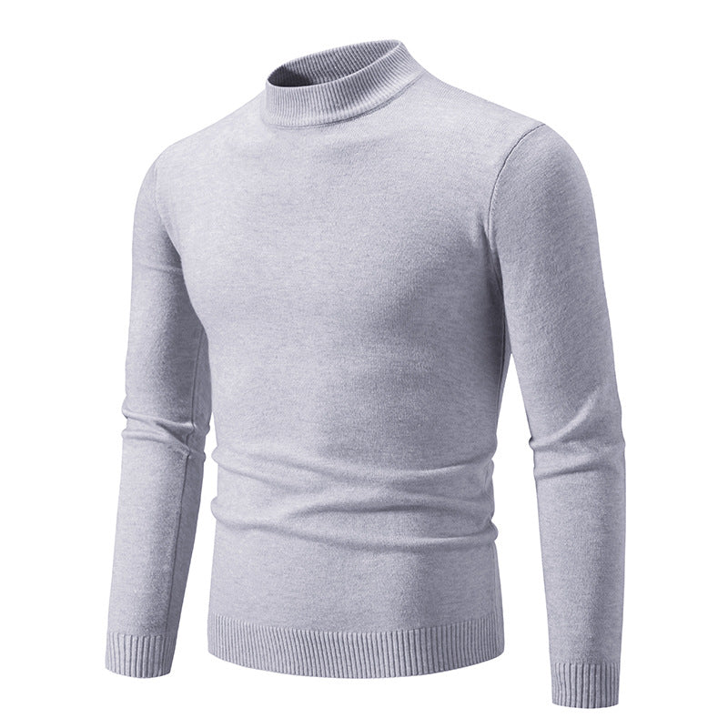 Herren Feinstrickpullover mit hohem Kragen und elastischen Bündchen Echoarchiv