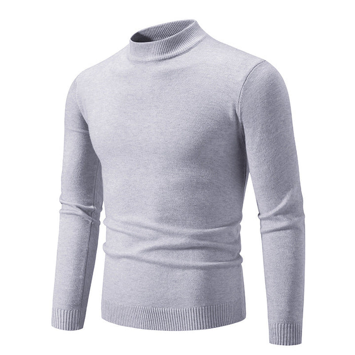 Herren Feinstrickpullover mit hohem Kragen und elastischen Bündchen Echoarchiv