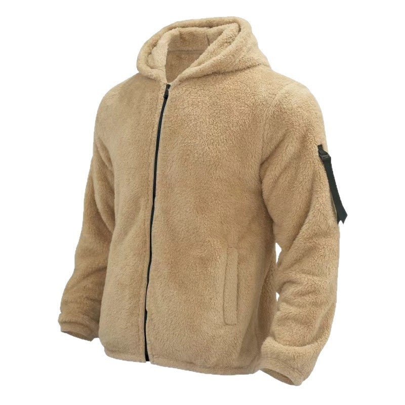 Herren Kuschelige Fleecejacke mit Kapuze Echoarchiv
