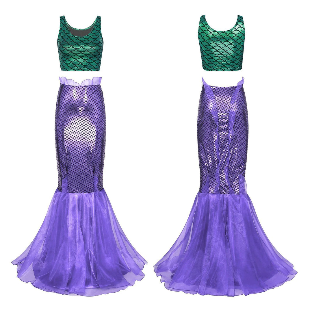 Damen Meerjungfrau-Kleid mit schimmerndem Oberteil und voluminösem Tüllrock Echo Archiv