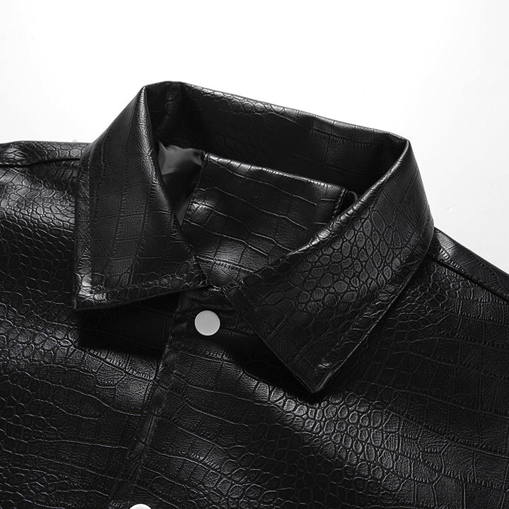 Herren kunstlederne Jacke im croco-Design Echoarchiv