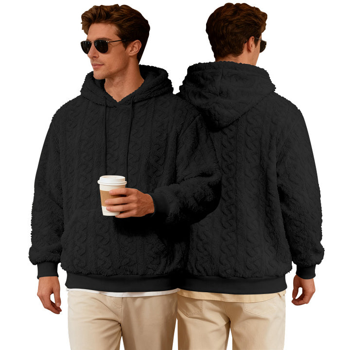 Herren Kuscheliger Hoodie mit strukturiertem Fleece Echoarchiv