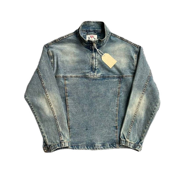 Herren Modische Jeansjacke mit Stehkragen Echo Archiv