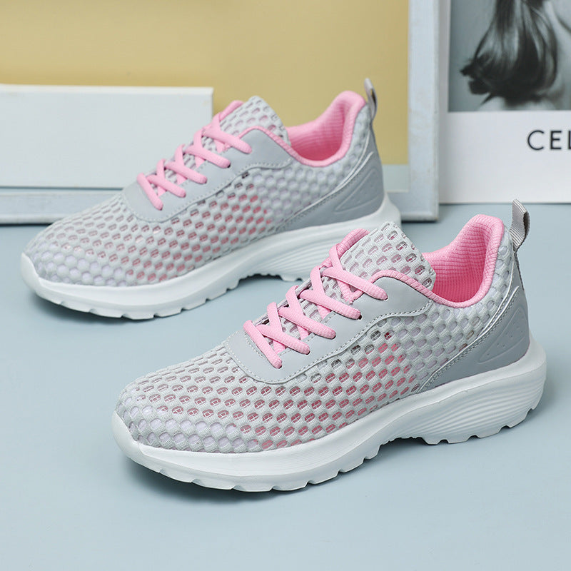 Damen nan leichte dreidimensionale Mesh-Walking-Sneaker mit viskoelastischem Fußbett und haftstarker Profilsohle Echo Archiv
