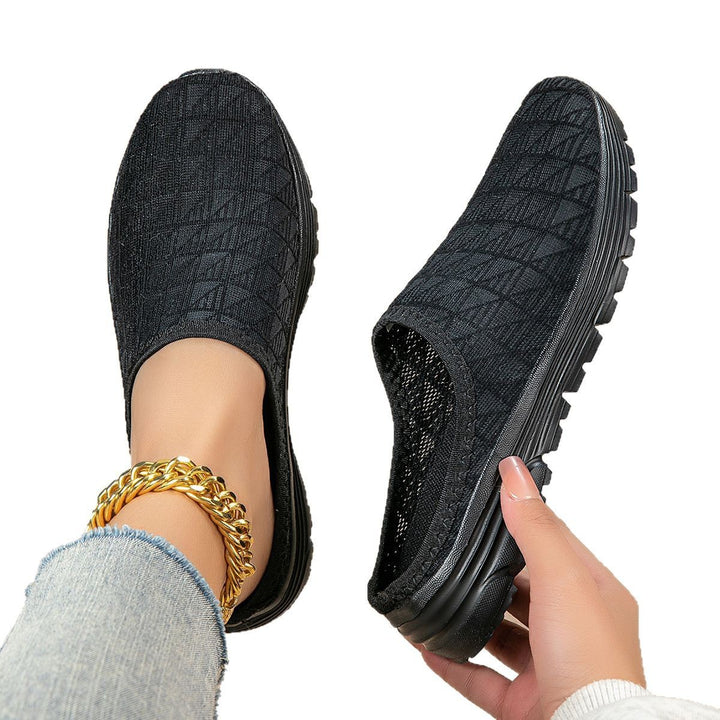Damen nan atmungsaktiver Netz-Slipper mit Diamantstruktur-Obermaterial und gedämpfter Leichtsohle Echo Archiv