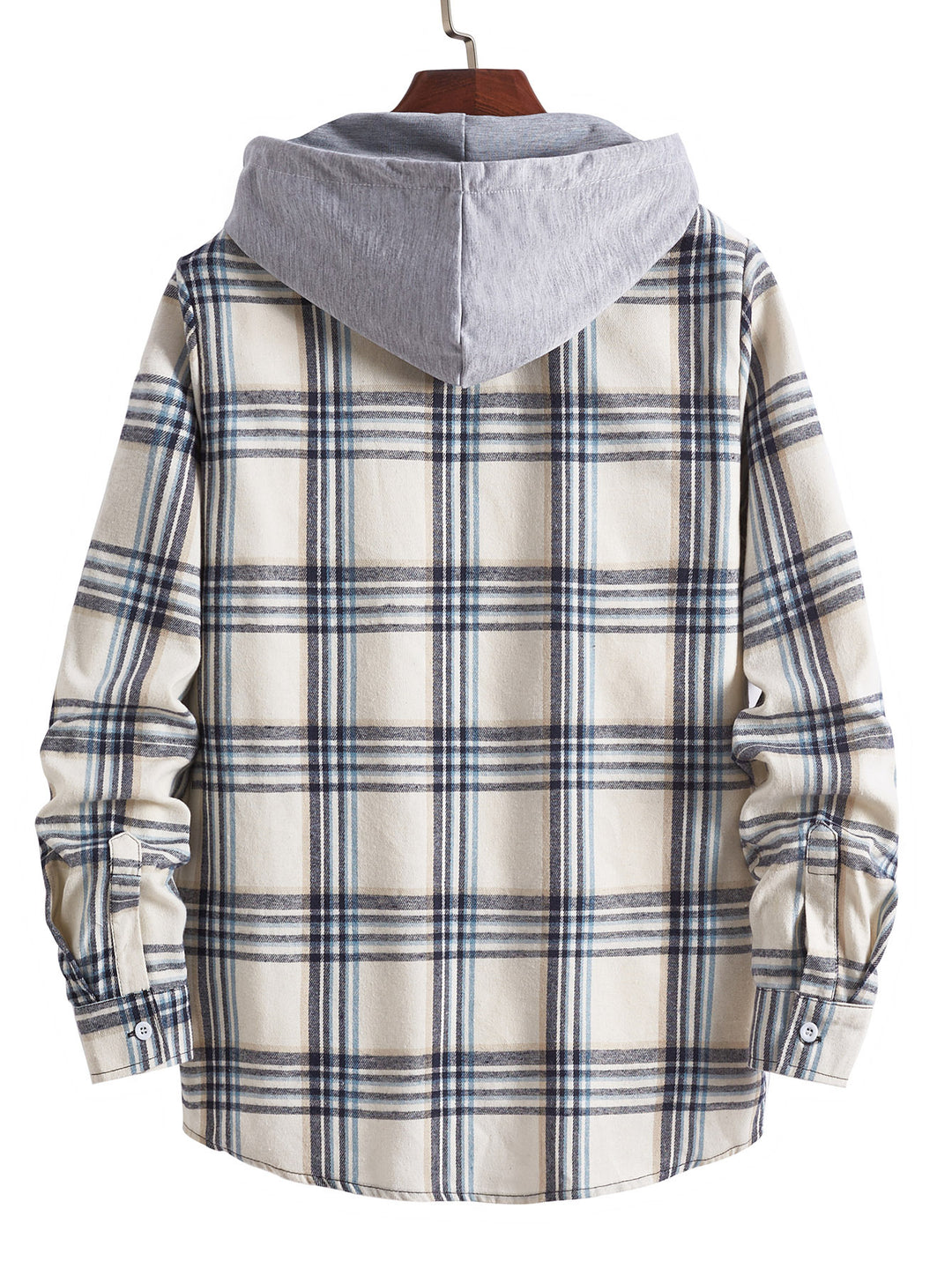 Herren Übergangsbluse mit Kapuze und kariertem Design Echoarchiv