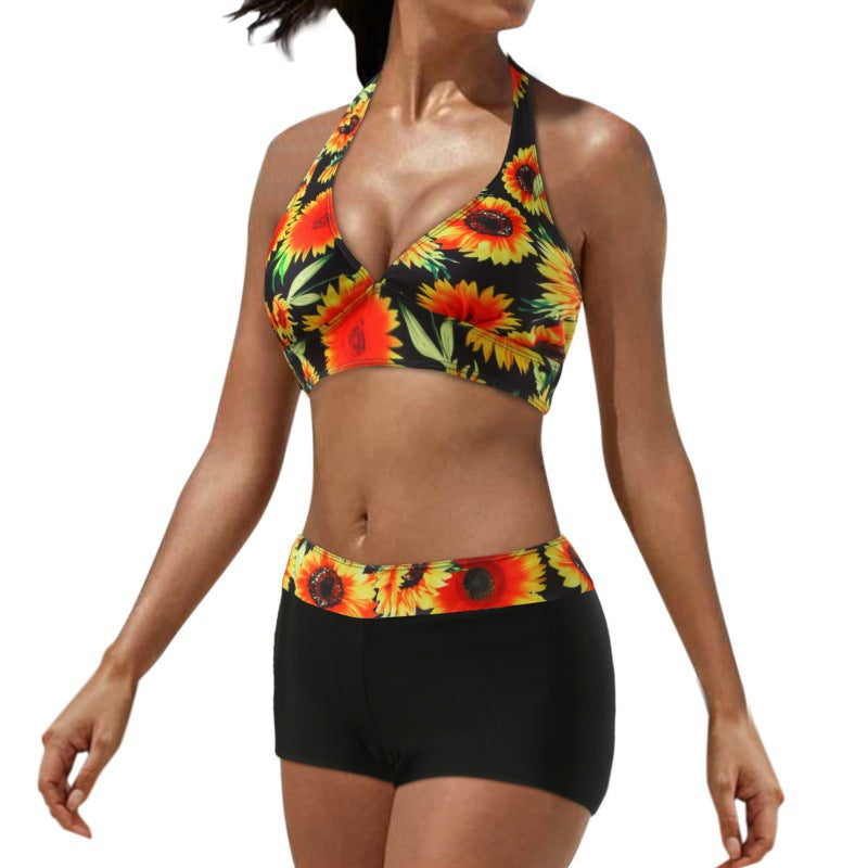 Damen Sportlicher Bikini mit hoch geschnittenem Unterteil Echo Archiv