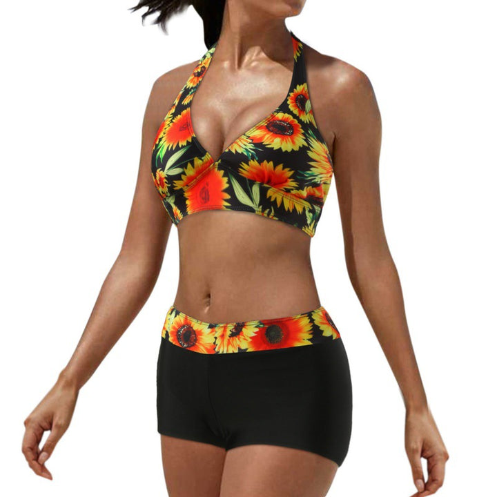 Damen Sportlicher Bikini mit hoch geschnittenem Unterteil Echo Archiv