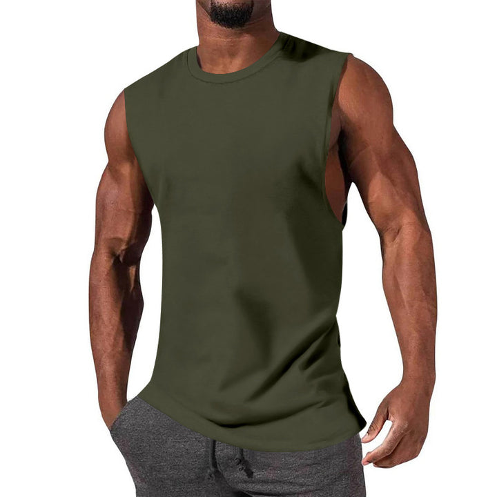Herren ärmelloses Sport-Tanktop aus atmungsaktiver Baumwolle mit modernem Schnitt Echoarchiv