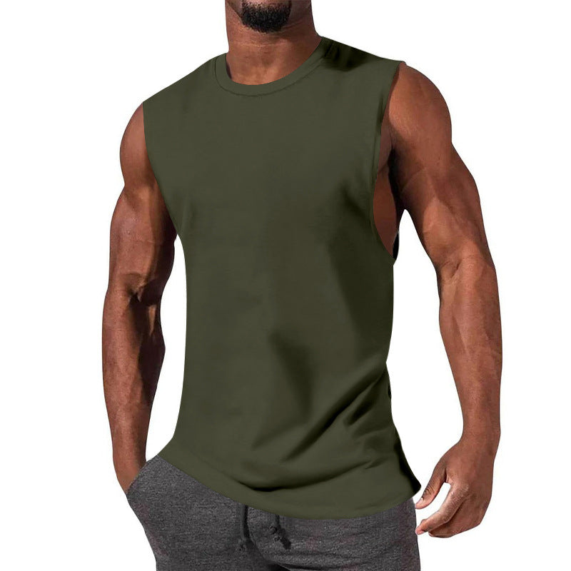 Herren nan athletisches Tanktop mit extra tiefem Armanschnitt und elastischem Baumwollmix Echoarchiv