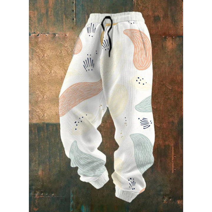 Damen Bequeme Freizeithose mit kreativem Druck Echoarchiv