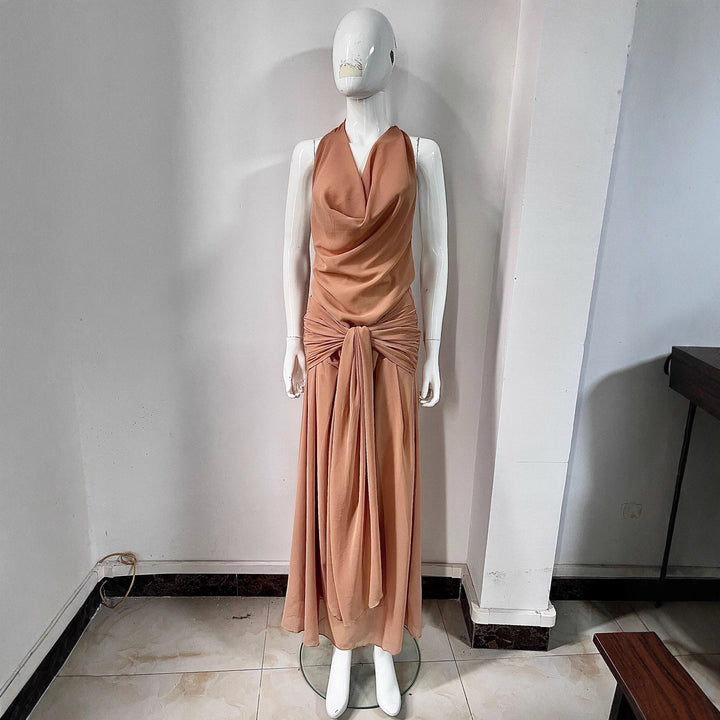 Damen Elegantes langes Abendkleid mit raffiniertem Halternetz Echo Archiv