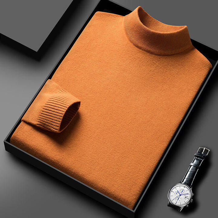Herren eleganter Pullover mit hochgeschlossenem Kragen Echoarchiv