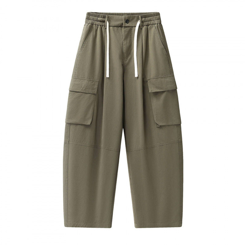 Unisex Baggy‑Cargo‑Hose mit elastischem Bund, Tunnelzug und großen Pattentaschen Echo Archiv