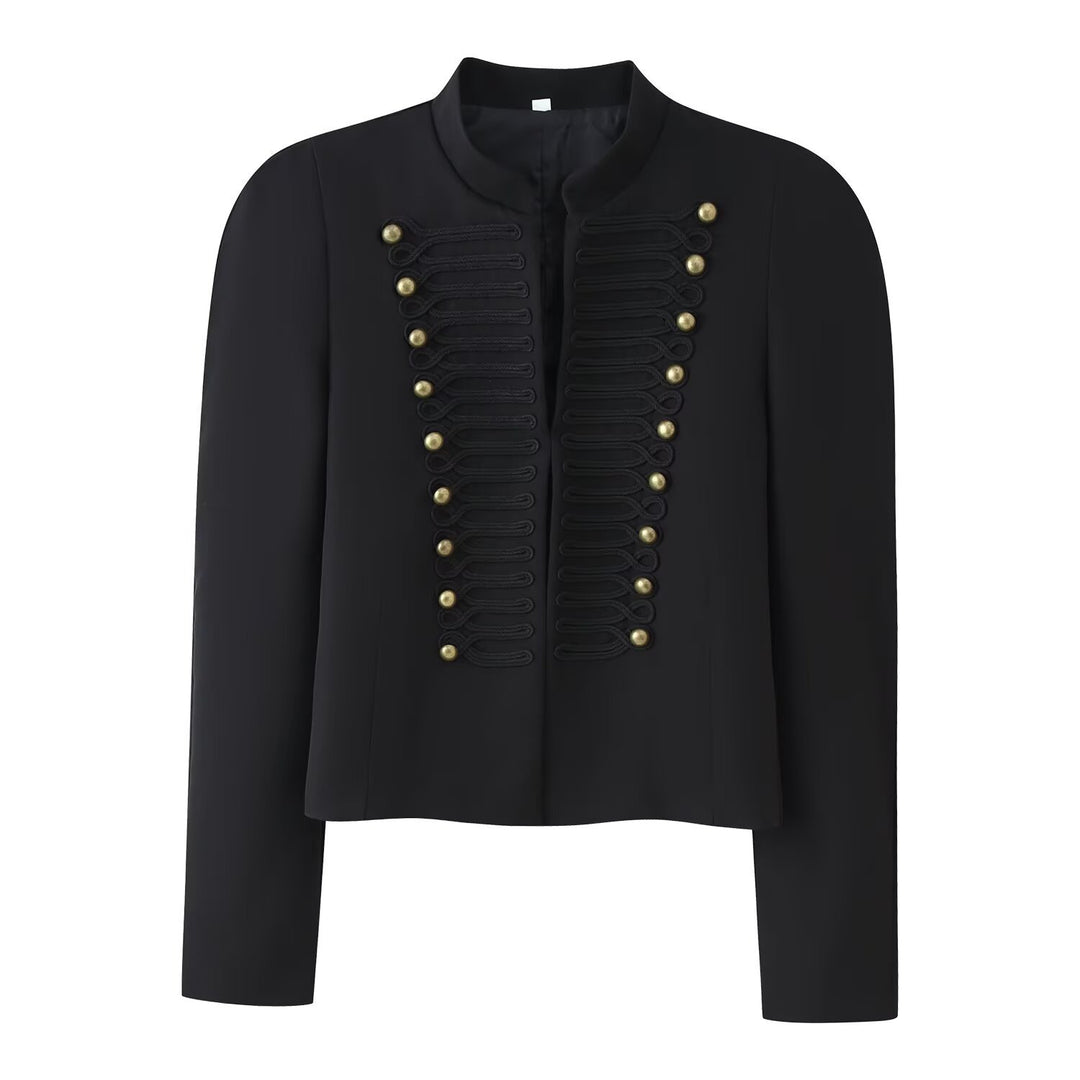 Damen Kurzjacke im Military‑Stil mit dekorativen Zierkordeln Echo Archiv