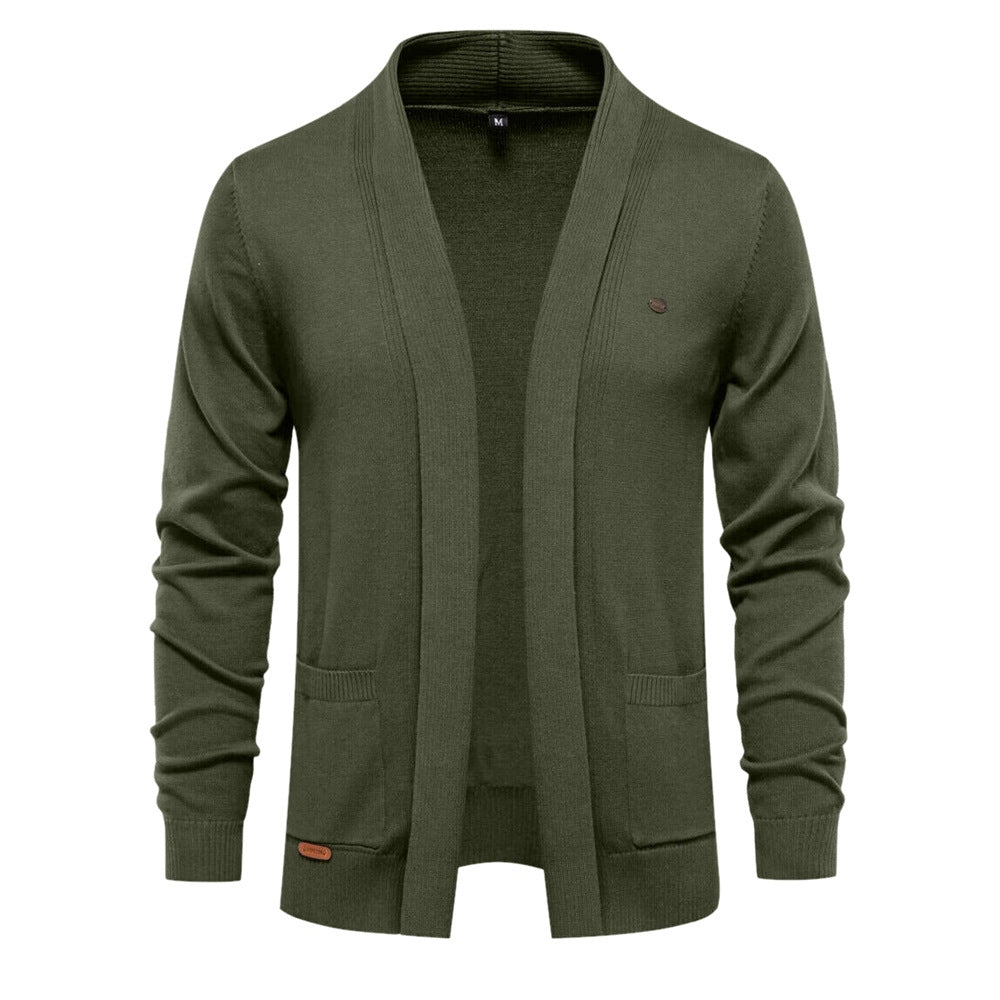 Herren Strickjacke mit offenem Schnitt und praktischen Taschen Echoarchiv
