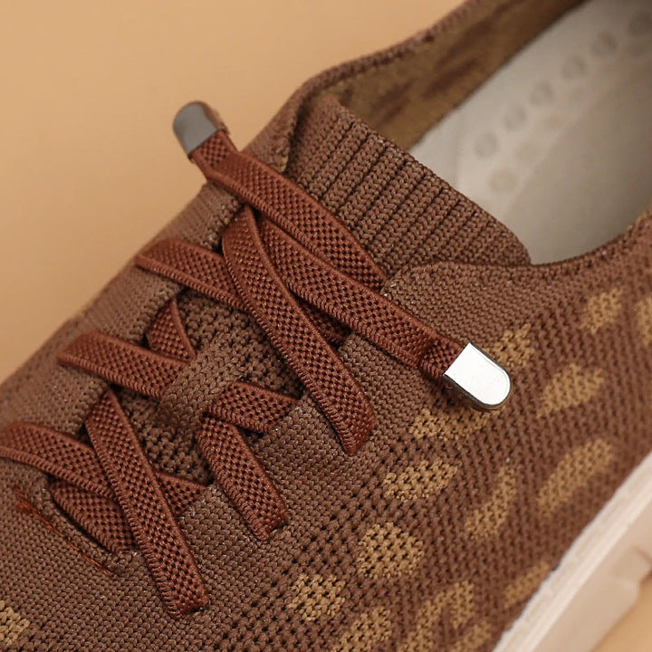 Damen Atmungsaktive Sneaker mit modischem Leopardenmuster Echo Archiv