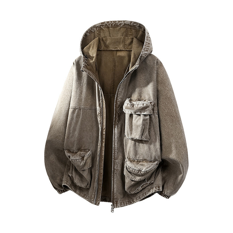 Herren Urban-Workwear Kapuzenjacke aus Canvas mit großen Stautaschen Echo Archiv