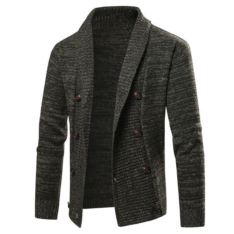 Herren nan Strickjacke mit Schalkragen und doppelter Knopfleiste Echo Archiv