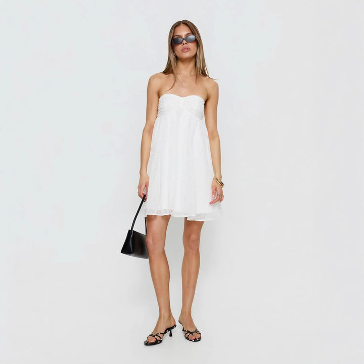 Damen Sommerliches Bandeau-Kleid mit zarten Punkten und luftiger Silhouette Echo Archiv