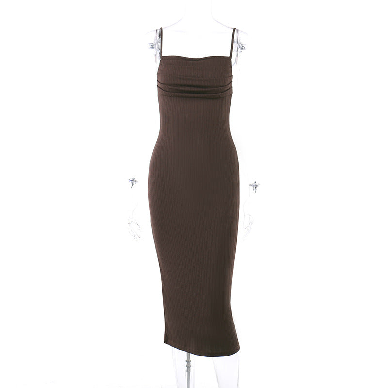 Damen Figurschmeichelndes Midi-Kleid mit dezentem Raffungseffekt Echo Archiv