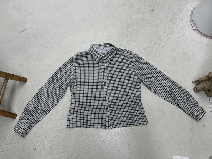 Damen nan taillierte Karobluse mit verdeckter Knopfleiste und geformter Miedernaht Echo Archiv