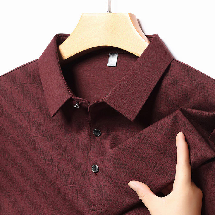 Herren Polohemd mit strukturiertem Oberfläche und praktischen Knopfdetails Echoarchiv