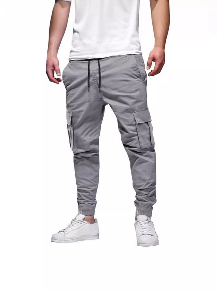 Herren lässige Cargo-Hose mit elastischem Bund und praktischen Taschen Echoarchiv