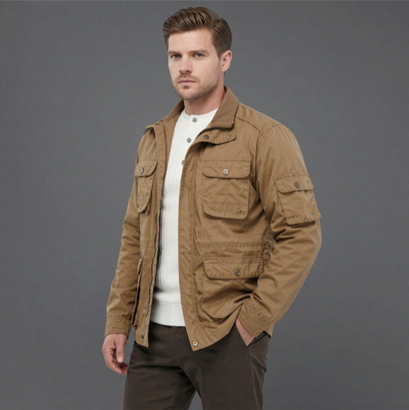 Herren Utility-Fieldjacke mit mehreren Pattentaschen und verstellbarer Taille Echo Archiv