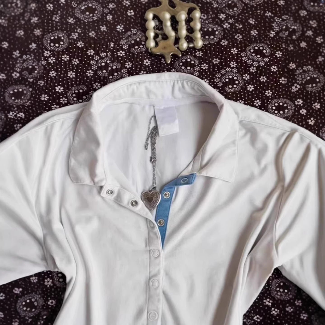 Damen Sportliches Polo-Shirt mit gestreiftem Kragen Echo Archiv