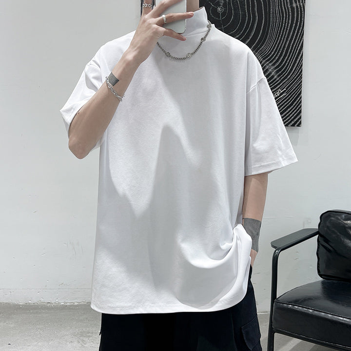 Herren nan oversized Rollkragen-T-Shirt mit halblangen Ärmeln und lässiger Boxy-Passform Echo Archiv