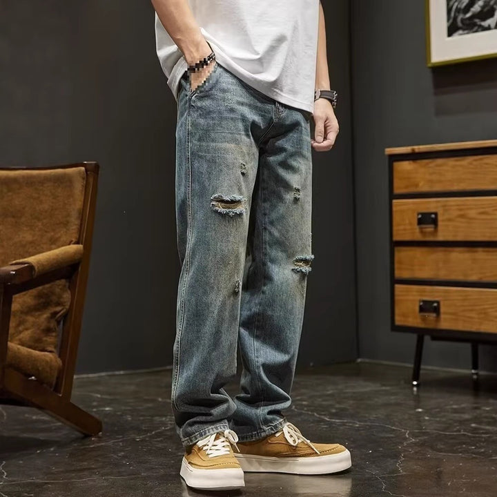 Herren Weitgeschnittene Destroyed Jeans Echo Archiv