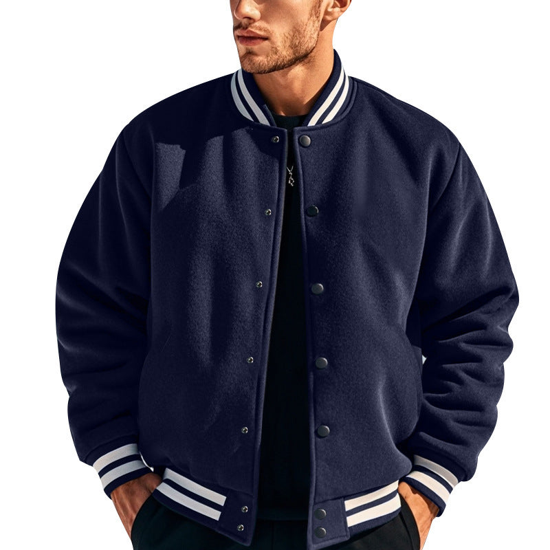 Herren sportliche Collegejacke mit Kontrastdetails Echoarchiv