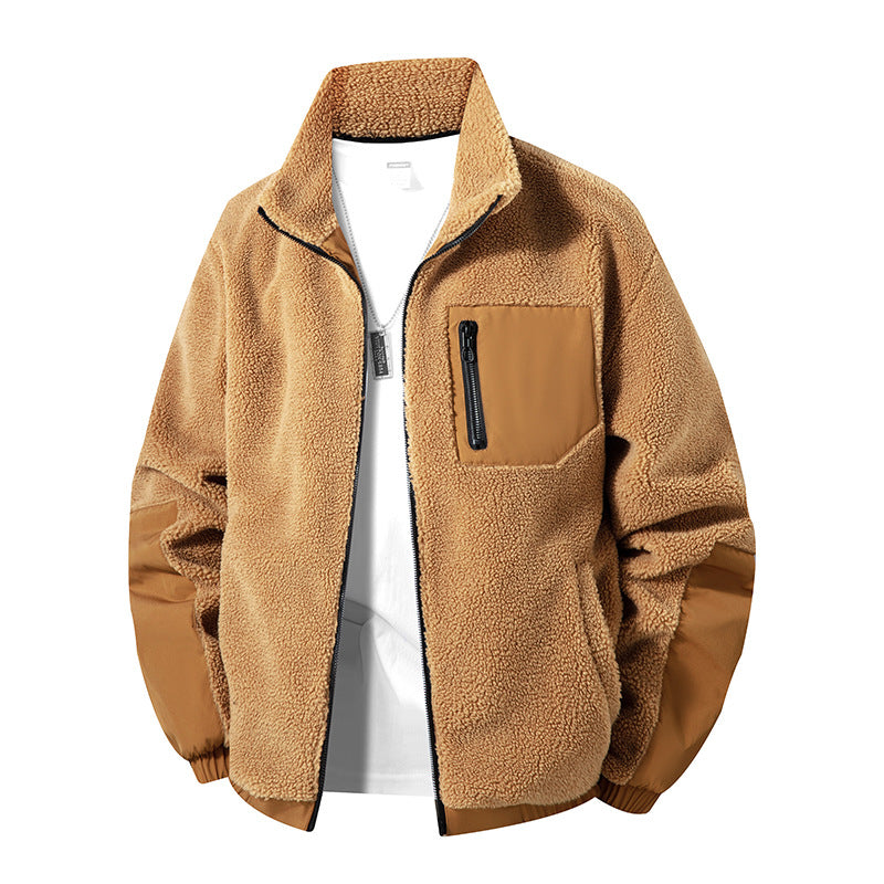Herren Kuschelige Fleecejacke mit hohen Kragen Echo Archiv