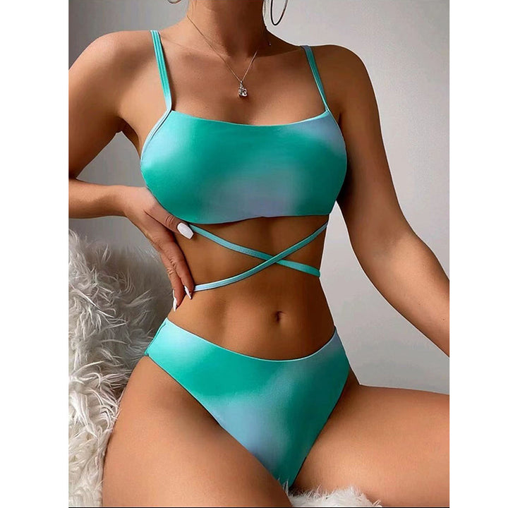 Damen Badeoutfit mit überkreuzten Trägern Echo Archiv