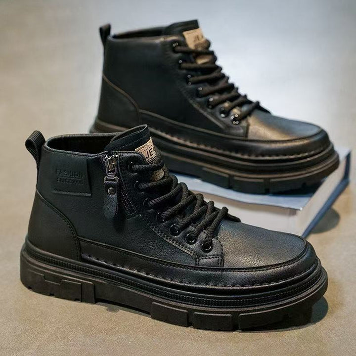 Herren Chunky-Boots mit Reißverschluss, gepolstertem Schaft und profilierter Sohle Echoarhiv