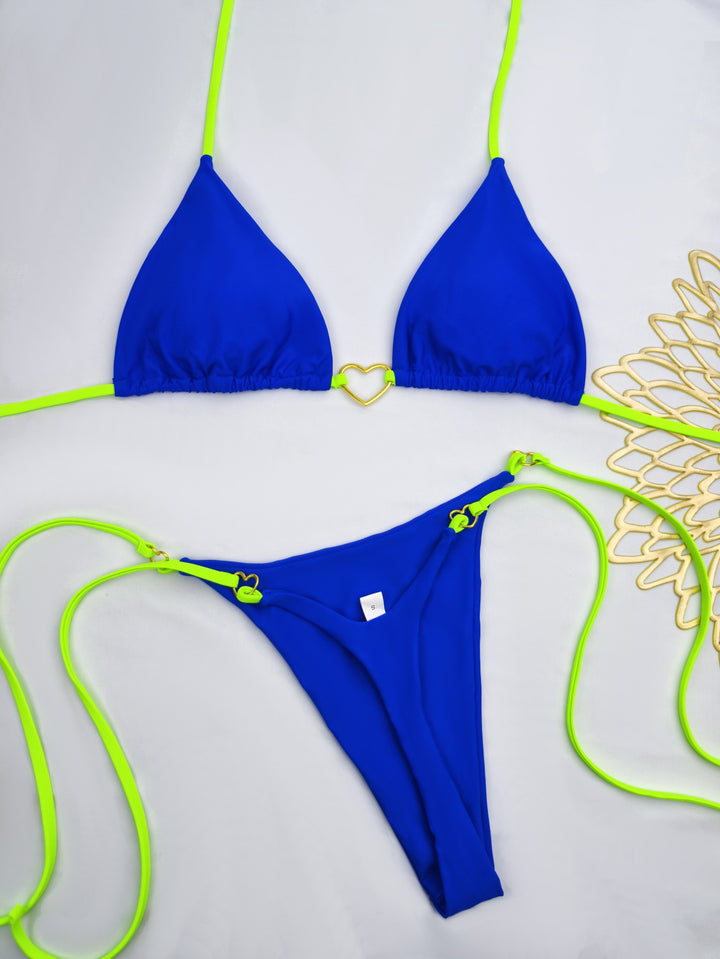 Damen Bikini-Set mit herzförmigem Detail und verstellbaren Trägern Echo Archiv