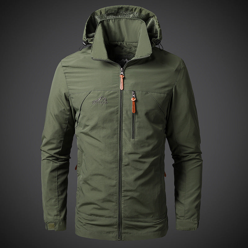 Herren Leichte Outdoor-Jacke mit verstellbarer Kapuze Echo Archiv