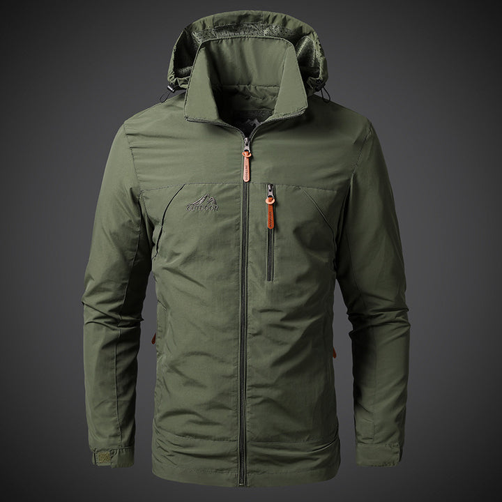 Herren Leichte Outdoor-Jacke mit verstellbarer Kapuze Echo Archiv