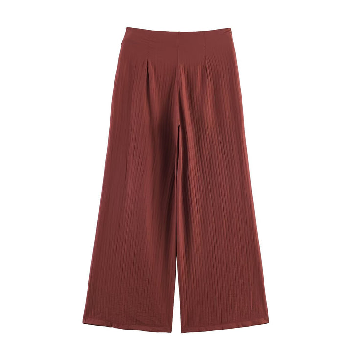 Damen Weite High‑Waist Palazzo‑Hose mit Wickelrock‑Optik und Taillenschleife Echo Archiv
