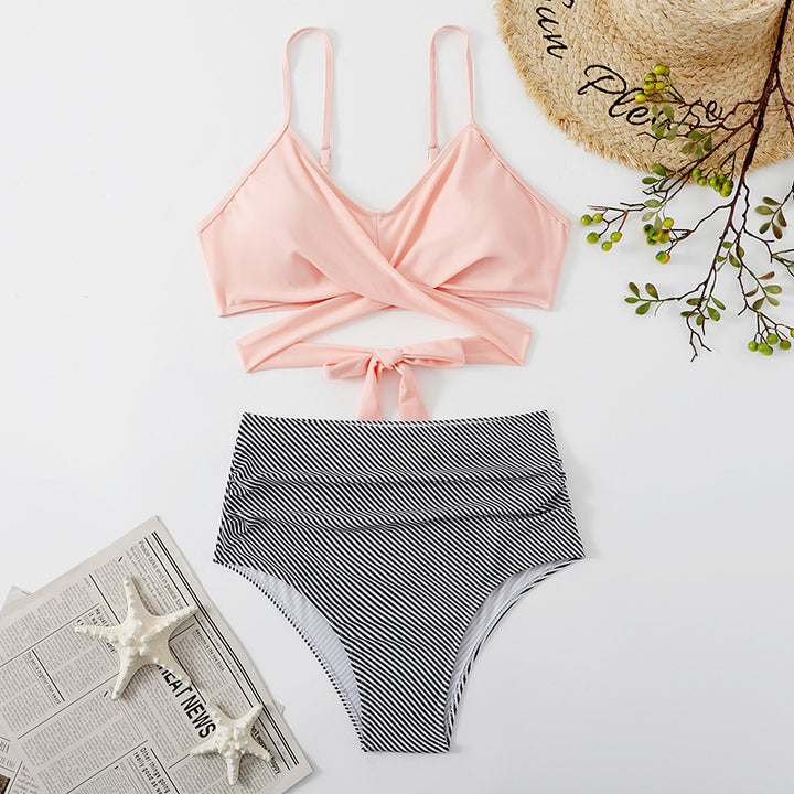 Damen Crop-Top Bikini-Set mit geflochtenem Design Echo Archiv